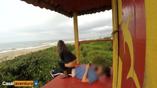 Like a baywatch – quickie sex on the public beach